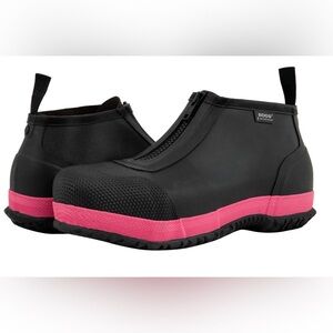 Bogs Women's Black and Pink Composite Toe Boots for Overshoes Size 6